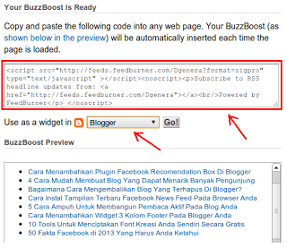 feedburner recent posts