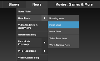 Menu Horizontal Drop Down