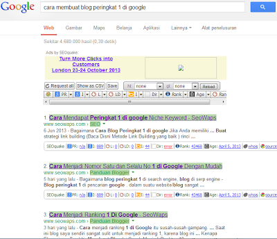 Cara blog menjadi Ranking 1 di Google Cara blog menjadi Ranking 1 di Google