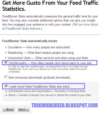tambahan opsi feedburner