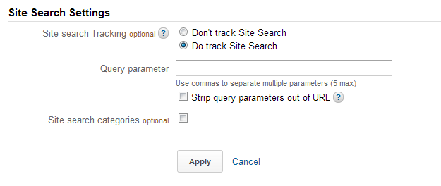 Site Search Settings