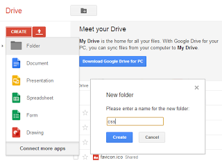 create folder on google drive