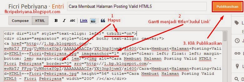 Cara Membuat Halaman Posting Valid HTML5 1 Cara Membuat Halaman Posting Valid HTML5 1