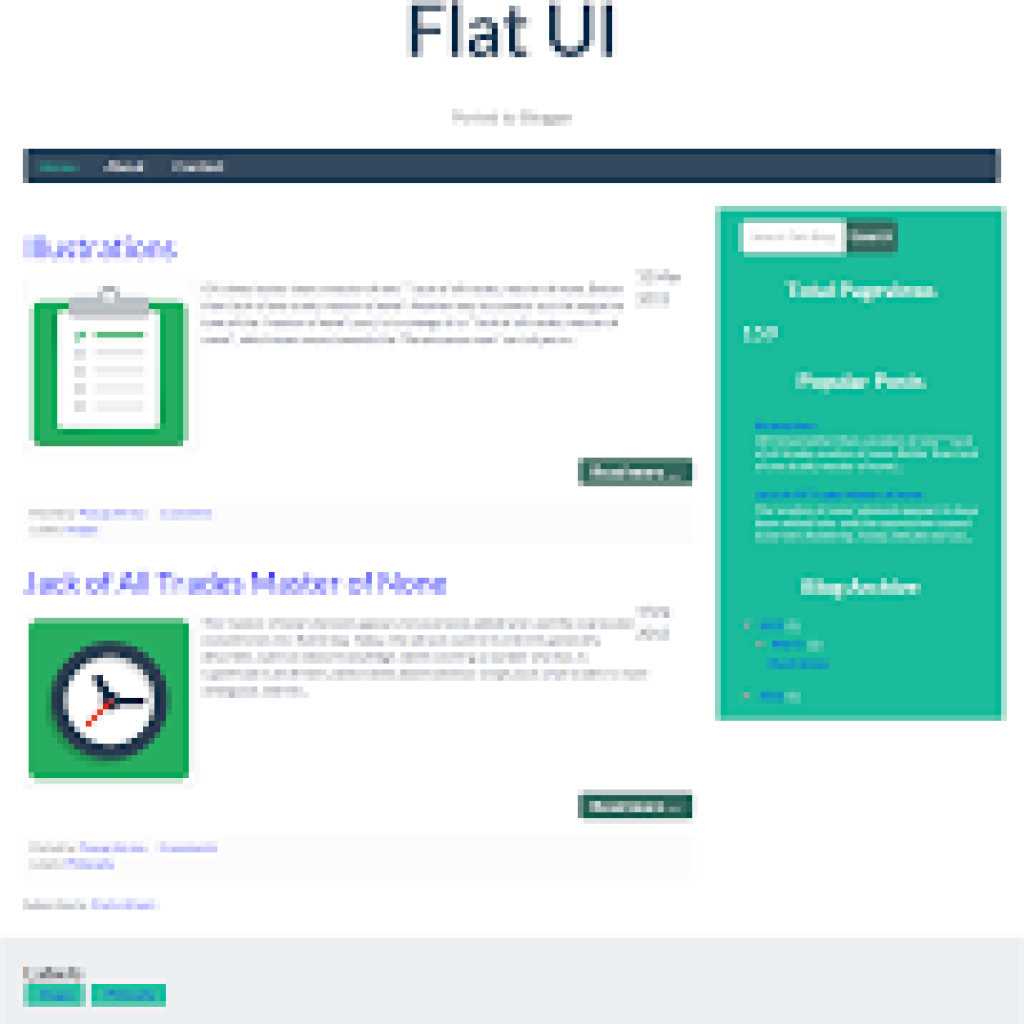 Responsif Blogger Template Desktop