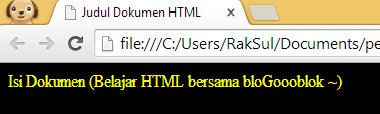 html belajar html
